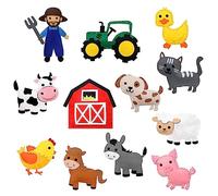 12Pcs Felt Sewing Craft Kit for Kids, Cute Wild Animals Sewing Set with Felt Materials, Fun Sewing DIY Craft Ornaments Kids Educational Sewing Craft Kits for Beginners Aged 3 to 12 Years Old