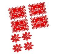 12Pcs Festival Felt Table Mats Placemats For Christmas Dining Elegant Snowflake Shaped Tableware Mats