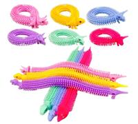 12Pcs Fidget Stretchy String, 19CM Dinosaur Sensory String Toys, Unique Sensory Toys for Autism, ADHD, ADD, OCD, Squeeze Calming Noodles Strings for Kids and Adults Against Anxiety, Fidgeting