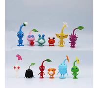 (12Pcs) Figure Pikmin Cartoon Game Peripheral Car Table Decoration Gifts Pvc Material