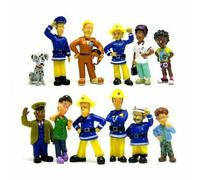 12pcs Fireman Sam & Crew Firefighters Firemen Action Figures Figurines Play Toy