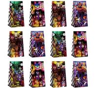12PCS Five Nights at Freddy's Party Supplies Five Nights at Freddy's Themed Party Bags for Boys Girls Kids Party Decorations (FNAF)