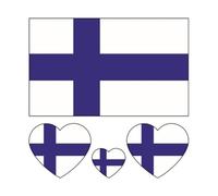 12PCS Flag Series Face Tattoo World Match Fan Games Ukraine Norway Country Temporary Tatoo Sticker(Blue white)