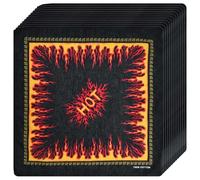12pcs Flame Printing Squared Handkerchief Light Weight Headscarf Skull Pattern for Sports and Daily Wear