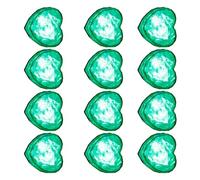 12PCS Flashing Heart Shaped Ice Cubes with Multicolor LED Light for Beverage Decorations Colorful Baby Bath Toy Flashing Heart Ice Cubes