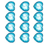 12PCS Flashing Heart Shaped Ice Cubes with Multicolor LED Light for Beverage Decorations Colorful Baby Bath Toy Flashing Heart Ice Cubes