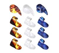12Pcs Flat Thumbpicks Guitar Thumb Picks Thumb and Finger Picks for Fingerstyle Acoustic Banjo or Ukulele for Acoustic Bass Banjos