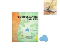 12Pcs Floor Cleaner Tablets, Sticky Stuff Remover & Floor Polish for Wooden, Laminate, Hardwood & Vinyl Floors, Lemon Scented Wood Floor Cleaner Liquid & Restorer