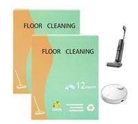 12Pcs Floor Cleaning Tablets With Lemon Scents, Floor Cleaner for Mopping Tile and Vinyl Floors, Deep Cleans for Multiple Hard Floors, Quick Dissolve, No Residue,Method wood floor cleaner (2)
