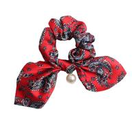 12pcs Floral Bowknot Hair Tie Cloth Ponytail Holder for Women | Printed Design, Simple Chic Style, Keeps Strands in Place, Easy Outfit Matching for Daily Wear Random Color