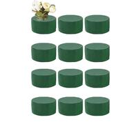 12PCS Floral Foam Block, Green Wet&Dry Flowers Arrangement Blocks, Flower Arrangement Foam Blocks, Premium Floral Round Foams Block, for Fresh&Artificial Flower Display in Home Wedding Hotel