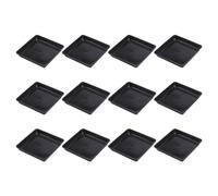 12Pcs Flower Basin Trays Square Pot Holders for Indoor and Outdoor Gardening Water Drip Plates Keep Surfaces Clean for Flowerpots and Bonsai Plants