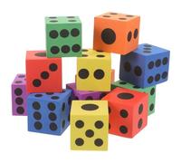 12pcs Foam Dice: Colourful EVA Foam Dice Set Soft Cubes Block of with Number for Adults Boy Girl Building Educational Math Teaching Pastime Party Favors