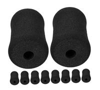 12pcs Foam Fitness Equipment Leg Rollers for Muscles Round Trampoline Safety Pad Tube Cover Workout Equipment Massage Roller Stick Gym Attachments Trampoline Pole Caps Sponge Black