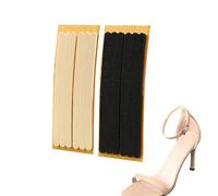 12Pcs Foam Heel Strap Cushion Inserts Self-Adhesive Shoe Back Strips Liners Pads Grips Tapes Stickers for Loose Sandals High Heels (Black+Beige)