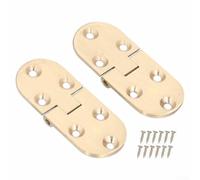 12pcs Foldable Flap Hinge Springs with Positionable Flip Top and 180 Degree Opening for Application on Folding Tables, Wardrobes, and Sewing Machines (2Pcs Copper)