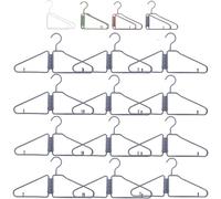 12pcs Folding Hangers, Foldable Clothes Hanger,Portable Plastic FoldableTravel Hangers with Lightweight, Space Saving Fold in Half Design for Household, Travel Clothes and Coats (Gray,12pcs)