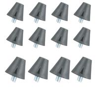 12pcs Football Boots Studs Replacement,2 Sizes Black Soft Ground Thumb Rubber Football Plastic Nylon Rugby Studs Replacement for Men Boy Kids Adults Shoes,5mm Screws, 8Pcs 13mm&4Pcs 16mm