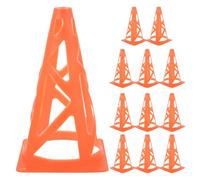 12pcs Football Obstacle Soccer Training Cones, 23cm Orange PE Marker | Team Practice, Soccer Drills, Speed Agility Accuracy, Lightweight PE Build, Field Marker Set