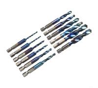 12PCS for for HSS Hex Shank Drill Bits Set -M10 Threading Tap Bits 1/4 Inch Quick Change for for Metal Wood Plastic Drilling Tapping Power Tools