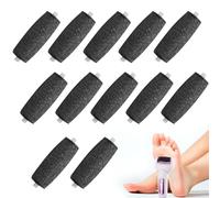 12PCS for Scholl Velvet Smooth Replacement Rollers Heads Refills, Electric Foot File Replacement Heads Extra Coarse Regular and Smooth Hard Skin Remover Compatible with Scholl Foot File