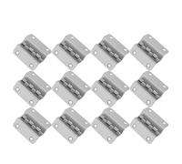 12pcs Four Fold Cabinet Door Hinges 180 Degree Iron Silver for Boxes