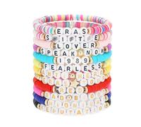 12PCS Friendship Bracelets, Album Inspired Bracelets Set, Friendship Bracelets Set for Music Lover, Jewelry Accessories for Women and Girls,1989 Lover Fearless Reputation
