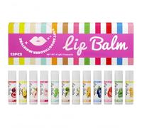 12Pcs Fruit Flavor Lip Balm,Lip Balm Sticks,Deep Moisturizing Lips Care Repair Cracked Dry Lips,Nourishing Balms Collection,Smooth Hydrating Moisturiser Gift Set,Skin Care Gift Set for Teenager,4.7g