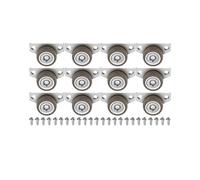 12PCS Furniture Caster Wheels 1.25 Inch Small Side Mount Caster Low Profile Casters Non Swivel Rigid Silent for Drawers