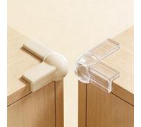 12pcs Furniture Corner Protectors, Beige & Transparent Silicone Edge Guards for Sharp Furniture & Table Edges | Adhesive Table Corner Covers