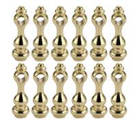 12Pcs Gallery Rail 0.5x1.7 Golden Alloy Shelf Rail Sturdy Metal Spindles for Staircase, Shelves, Wine Cabinet, Fence, Furniture
