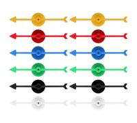 12pcs Game Spinners, 3.94 Inch Plastic Arrow Game Spinners, 6 Colors Table Top Board Game Spinner, Magnetic Twister Spinning Replacement for Classroom Whiteboard Activities DIY Projects