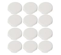 12PCS Game Stick Replacement Caps, 1 Inch ABS Mechanical Keycaps for Cherry TTC Crossed Switch Pushbuttons, Compatible with Fighting Controllers for Tournament Gaming (Matte White)