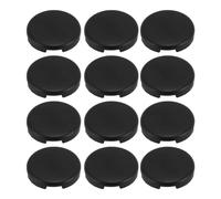 12PCS Game Stick Replacement Caps, 1 Inch ABS Mechanical Keycaps for Cherry TTC Crossed Switch Pushbuttons, Compatible with Fighting Controllers for Tournament Gaming (Matte Black)