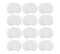 12PCS Game Stick Replacement Caps, 1 Inch ABS Mechanical Keycaps for Cherry TTC Crossed Switch Pushbuttons, Compatible with Fighting Controllers for Tournament Gaming (Transparent)