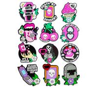 12PCS Game Witch Halloween Christmas Duck Dog Fitness Gnome Cowgirl Farm Animal Shoe Charms for Croc Bubble Slides Clogs Sandals, Animals Shoe Accessories Decorations for Girls Women Teens Adults