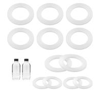 12pcs Gasket Replacements for Sodastream, White Silicone Lid Sealing Gasket Compatible with Bottle Cap O Ring Replacement Parts for Plastic & PET Bottles