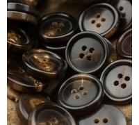 12pcs Genuine Horn Button Set for Suit Jacket Blazer Coat Light Brown Black Dark Brown Buttons 15mm - 30mm Sewing Accessories