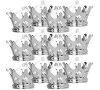 12pcs Gilded Crown Candy Boxes Fillable Plastic Dome Party Favors