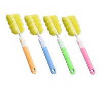 12pcs Glass Bottle Brush Sponge Brush Cup Cleaning Bottle Sponge Brush 360 Degrees No Dead Angle Clean and Easy to Disassemble for Wine Glasses Glasses Water Bottles
