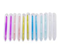 12Pcs Glass Cuticle Pusher Crystal Double Sided Trimmers Manicure File Stick Manicure Sticks