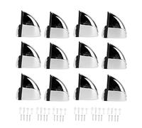 12PCS Glass Shelf Bracket, Adjustable Wall Mount Bracket Glass Partition Clamps Panel Fixing Fish Mouth Shape Clip Desk Divider Support Clamp for Glossy Finish 1-10mm