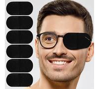 12pcs Glasses Eye Patch, Large Size Eye Patches Reusable Non-Woven Eye Patches for Adults Kids Lazy Eye Amblyopia Strabismus (Black)