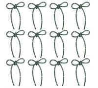 12PCS Glitter Christmas Bows Ornaments with Clip Metal Shiny Christmas Tree Decorations,Diamond Bow C-hristmas Ornaments for Wreath Garland Xmas Party Decorations Wedding Baby Shower Home Decor