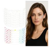 12PCS Glitter Freckles Face Tattoo, Gold and Holographic Sparkle Speckle Patches, Waterproof Temporary Makeup for Festivals, Parties, and Cosplay, Easy to Apply and Remove, 160x50mm