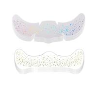 12PCS Glitter Freckles Face Tattoo, Multichrome Holographic Sparkle Face Patch Waterproof Metallic Star Temporary Tattoo Sticker Makeup Festival Rave Accessories Easy to Apply and Remove