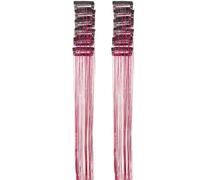 12pcs Glitters Tinsel Clip on Hair Extension Accessories for Shining Party Styles Sensitive Scalp Comfort Daily Activity Insel Hair Extension High Temperature Fibre Glitters