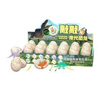 12PCS Glow in the Dark Dinosaur Egg Dig Kit, Science Excavation Kits for Kids with Dino Figures and Digging Tools, Archaeology STEM Science Experiments Educational Toys for Boys and Girls
