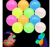 12Pcs Glowing In The Dark Sticky Ball, Sticky Balls To Throw At Ceiling, Glow In The Dark Sensory Balls, Luminous Anxietys Stress Relief Squishy Ball For Adults & Kids, Stocking Stuffers, Party Favors