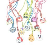 12PCS Glowing Necklace Halloween Party Favor Props Neckwear Festival Party Playset Holiday FleaMarket Supply Supplies For Kids